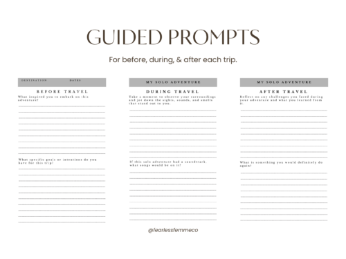 wanderlust travel journal for women