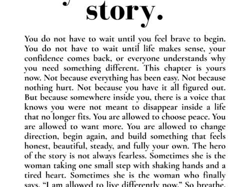 Be the hero of your own story manifesto Be the Hero of Your Own Story encouragement card for women, designed as an inspirational card and empowerment card for someone going through a difficult time, life change, breakup, divorce, or season of starting over.